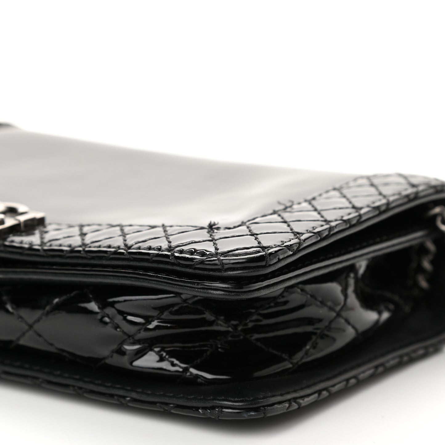 Patent New Medium Boy Reverso Flap Black