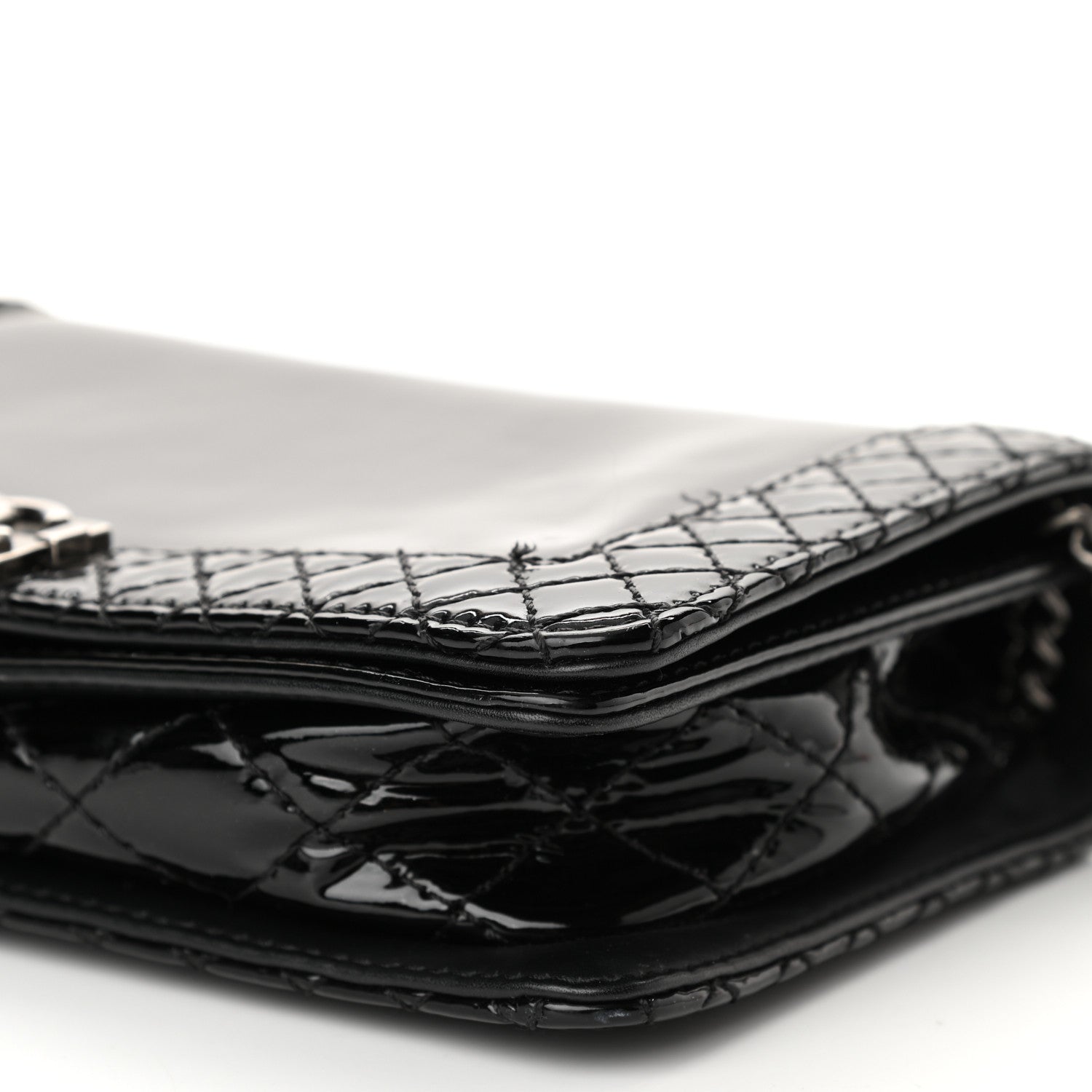 Chanel Patent New Medium Boy Reverso Flap Black 10 of 10