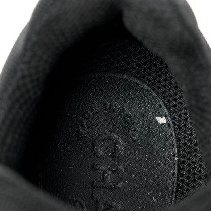 Chanel Toile Suede Calfskin CC Sneakers 38 Black 8 of 10
