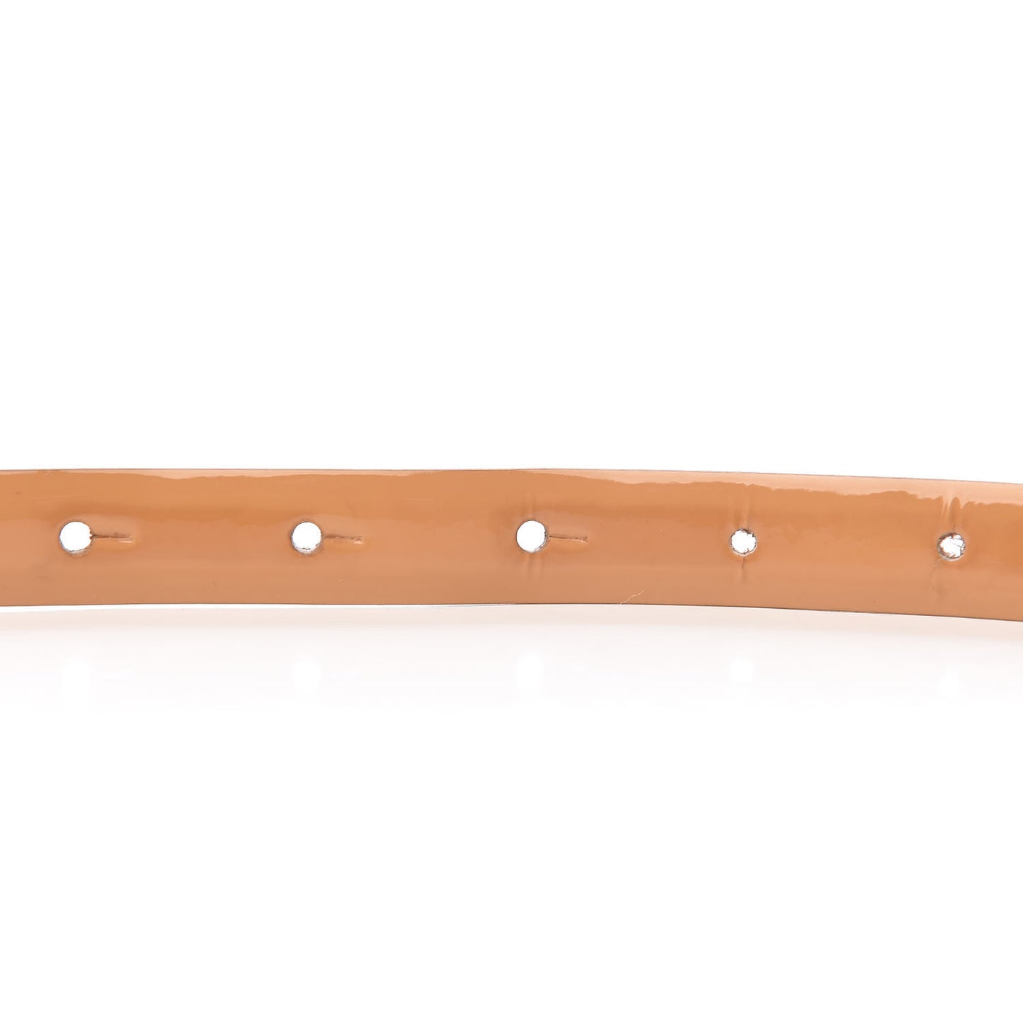 Patent CC Logo Skinny Belt 95 38 Beige