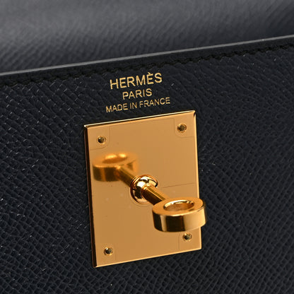 Hermes Epsom Kelly Sellier 28 Bleu Indigo 6 of 10
