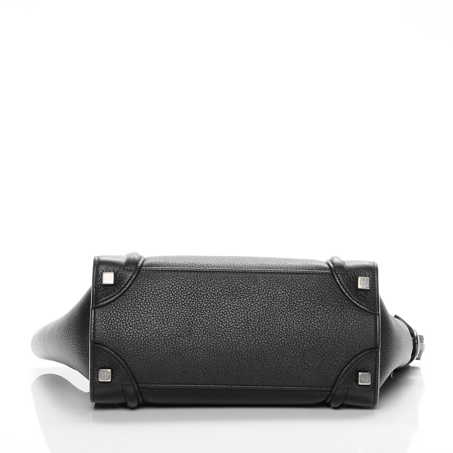 Drummed Calfskin Micro Luggage Black