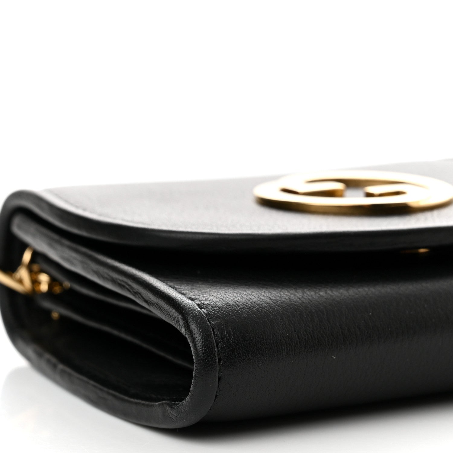 Gucci Roxy Calfskin Medium Blondie Chain Wallet Black 5 of 11