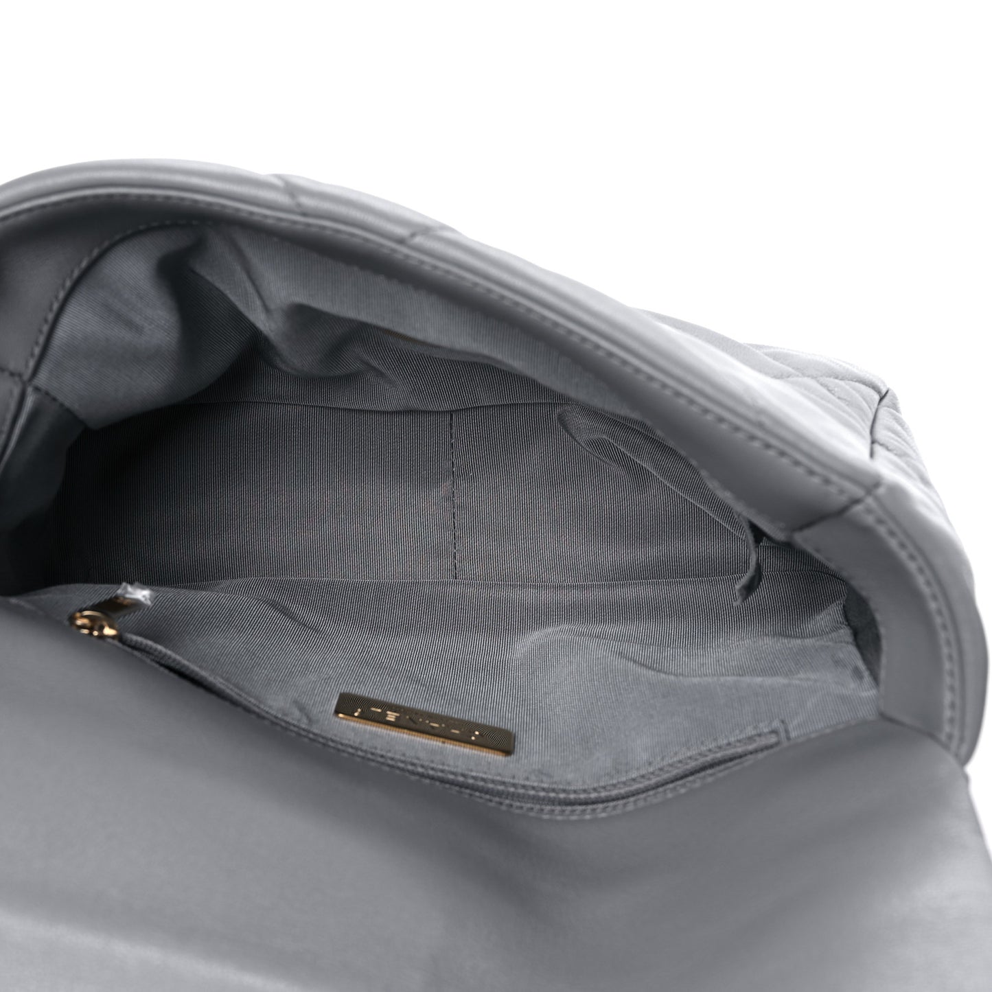 Lambskin Quilted Medium Chanel 19 Flap Grey