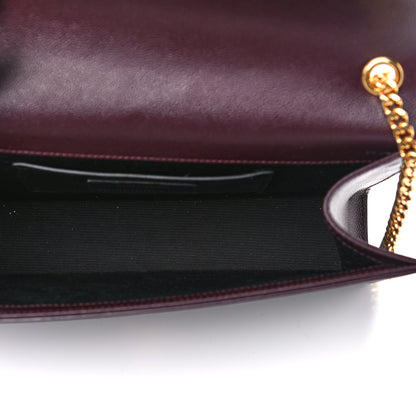 Saint Laurent Grain De Poudre Medium Classic Monogram Kate Satchel Amaranto 5 of 9