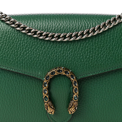 Gucci Calfskin Mini Dionysus Chain Wallet Emerald 8 of 10