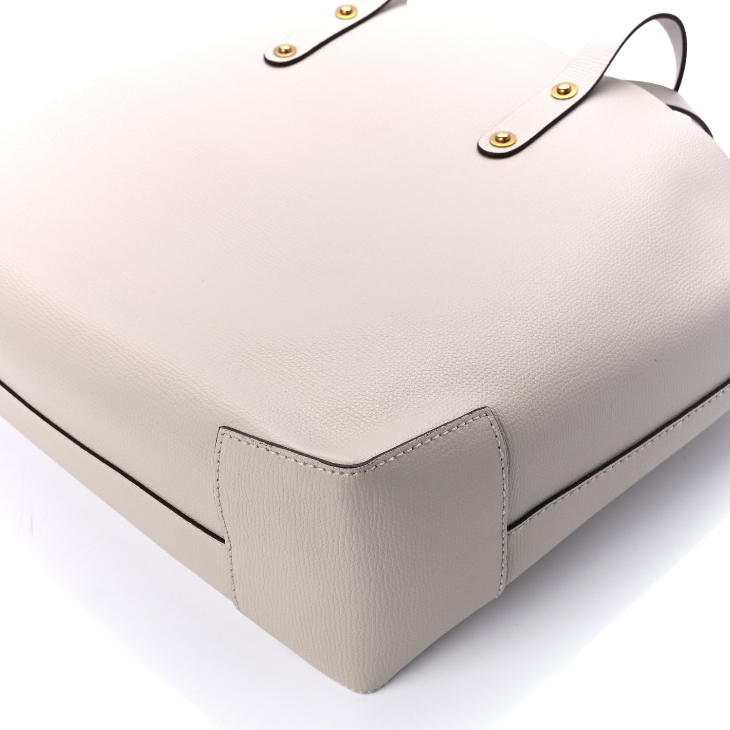 Burberry Calfskin Crest Embossed Small Tote Limestone 11 of 11