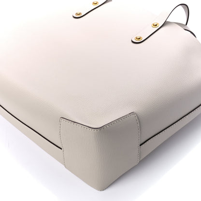 Burberry Calfskin Crest Embossed Small Tote Limestone 11 of 11