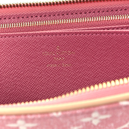 Louis Vuitton Denim Monogram Jacquard Zippy Wallet Pink 5 of 7