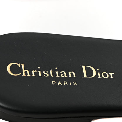 Christian Dior Canvas Embroidered Dway Mules Slide Sandals 38 Deep Blue 7 of 8