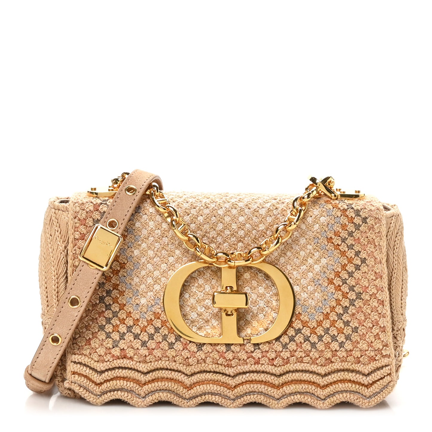 Cotton Knit Small Caro Bag Beige