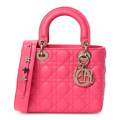 Christian Dior Lambskin Cannage Small My ABCDior Lady Dior Fuchsia 1 of 10