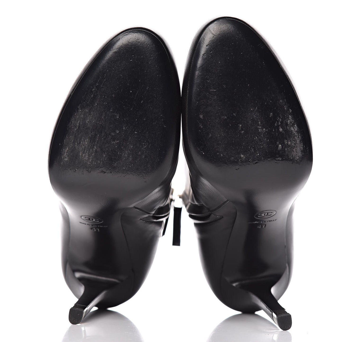 Lambskin CC Short Booties 41 Black