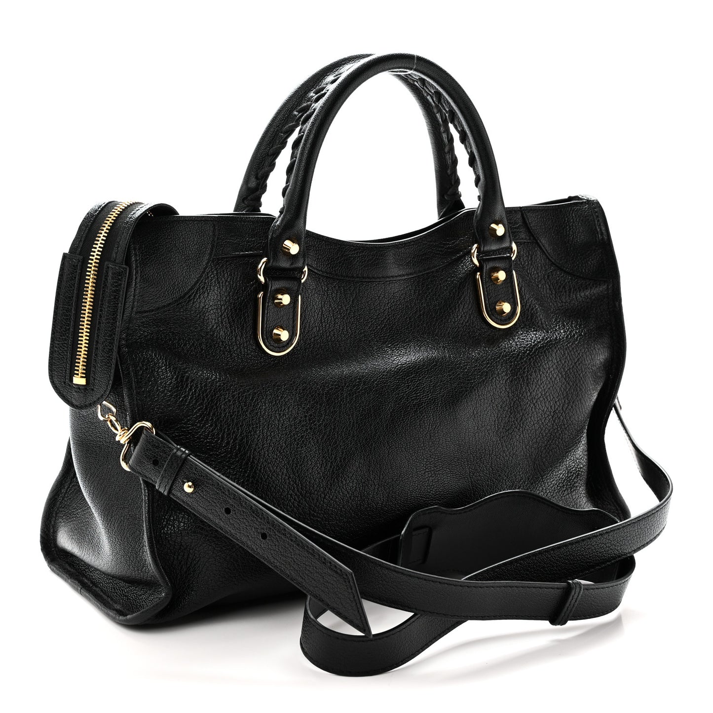 Chevre Gold Metallic Edge Hardware City Black