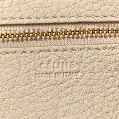 Celine Crisped Calfskin Tie Knot Small Tote Chalk 5 of 12