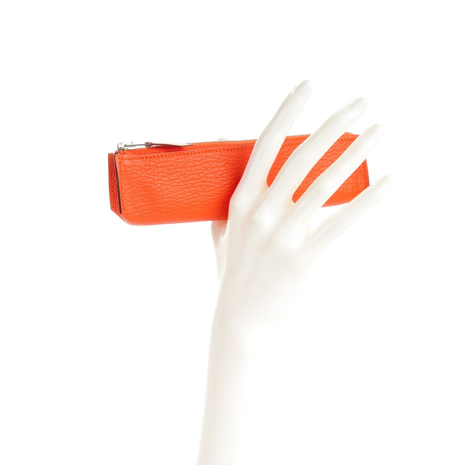Hermes Chévre Mysore Piccolo Case Orange 2 of 9