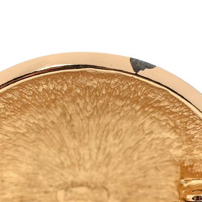 Christian Dior Monogram Round Brooch Gold 5 of 7