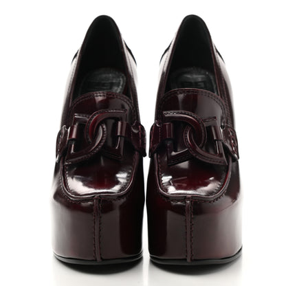 Givenchy Patent Calfskin Show Platform Loafer 37 Burgundy 2 of 8