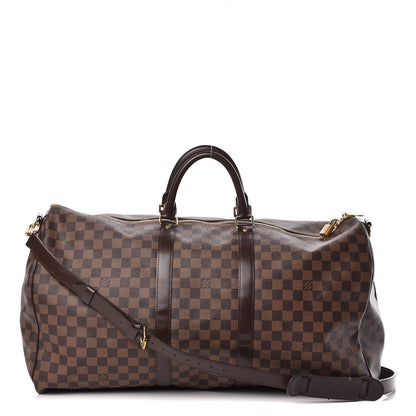 Louis Vuitton Damier Ebene Keepall Bandouliere 55 1 of 15
