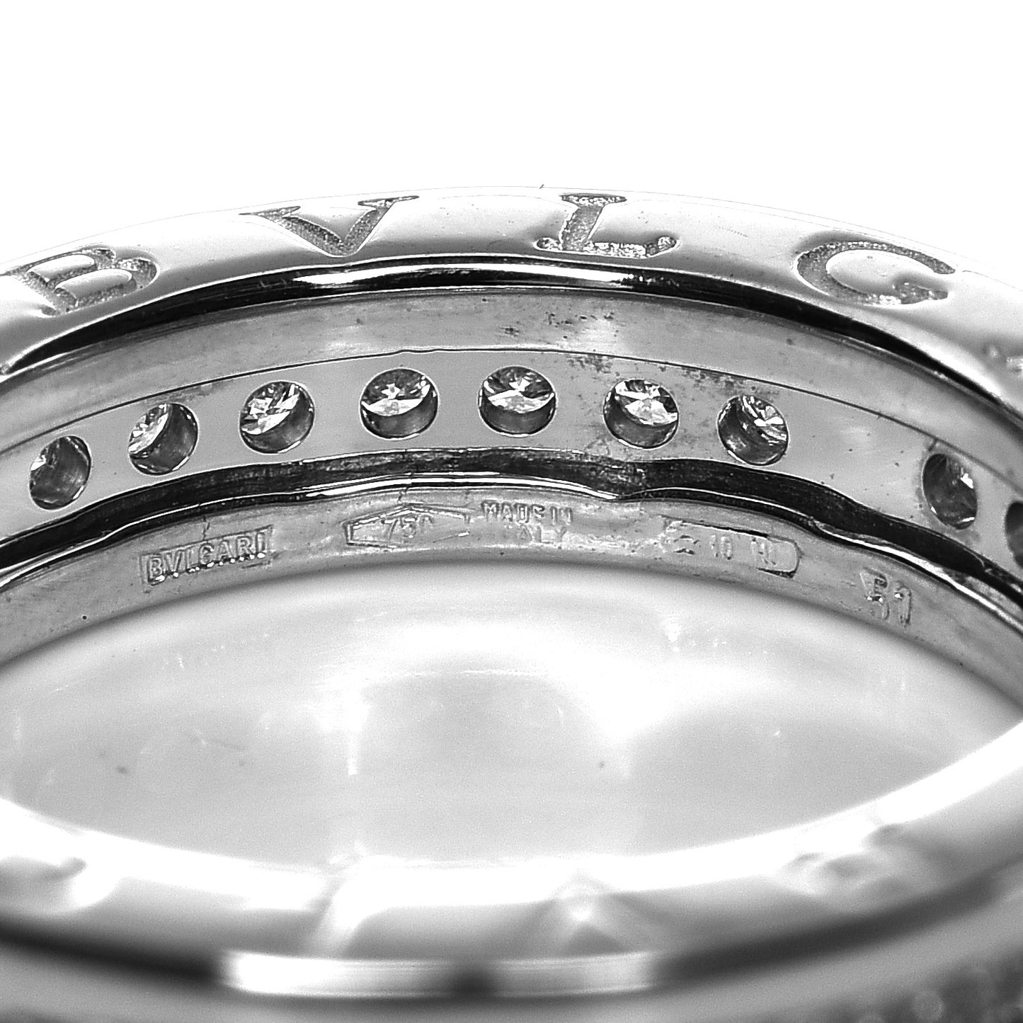 18K White Gold Diamond B.Zero1 Ring 51 5.75