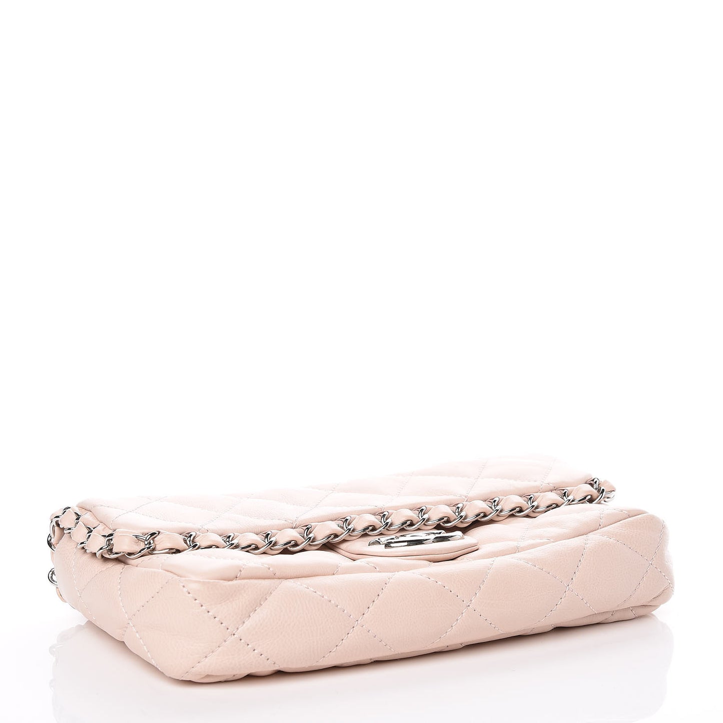 Calfskin Quilted Small Chain Me Flap Light Pink