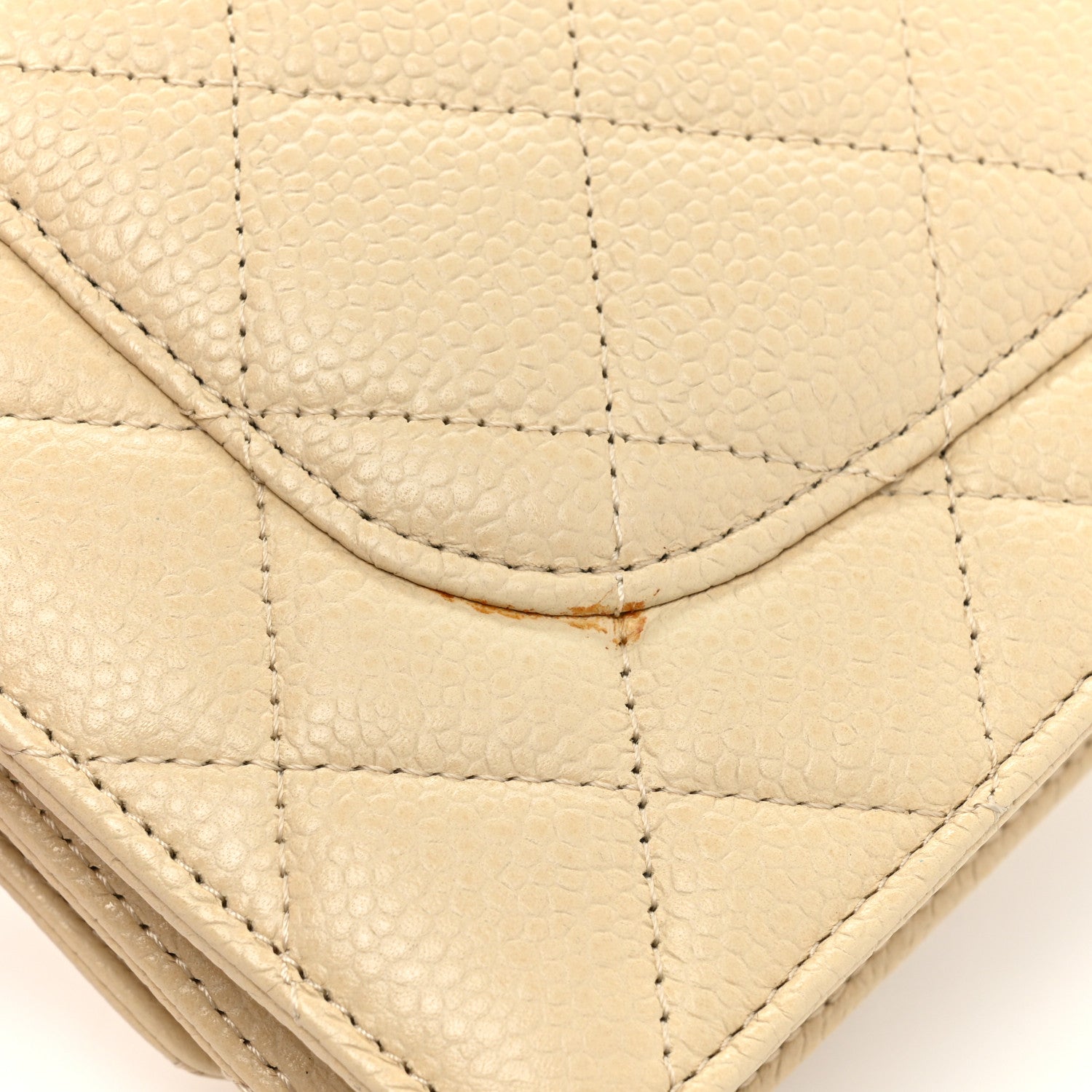 Chanel Caviar Quilted Wallet On Chain WOC Beige 14 of 17