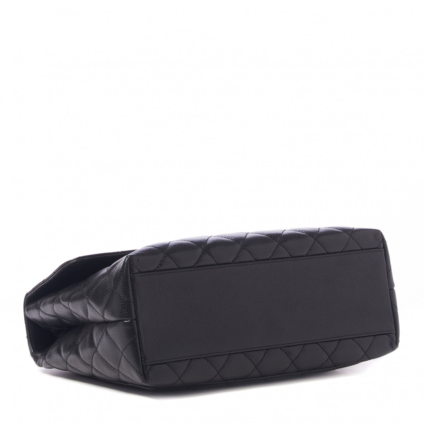 Caviar Quilted Jumbo Kelly Flap Black