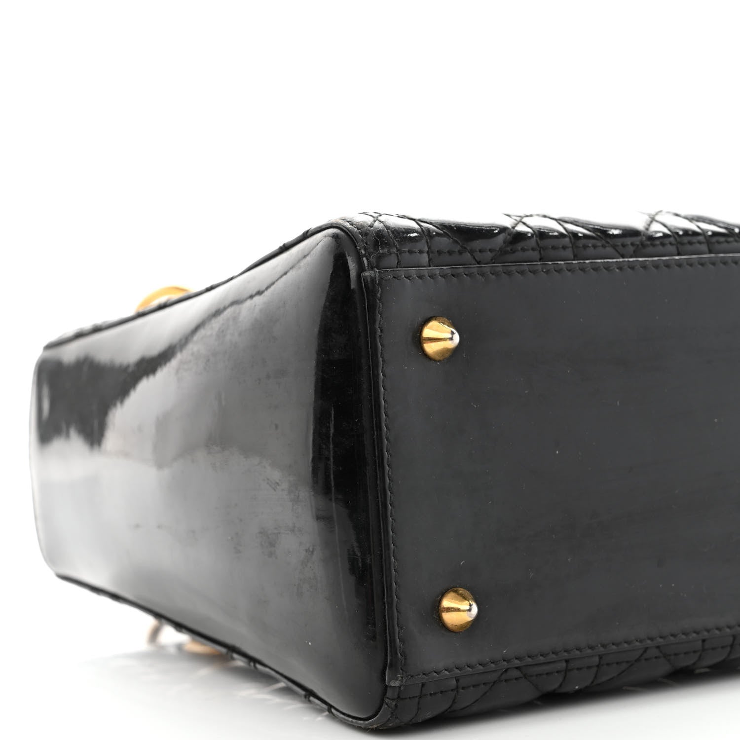 Christian Dior Patent Cannage Medium Lady Dior Black 8 of 12