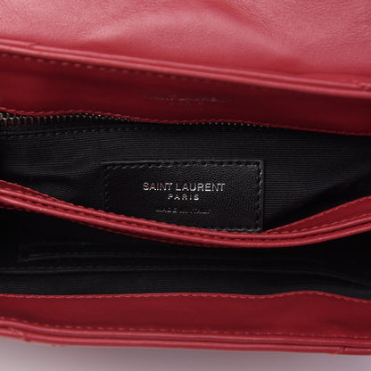 Saint Laurent Calfskin Y Quilted Monogram Toy Loulou Crossbody Bag New Lipstick Red 6 of 9
