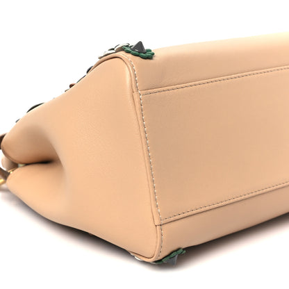 Fendi Nappa Flowerland Mini Peekaboo Iconic Satchel Pale Pink 10 of 11