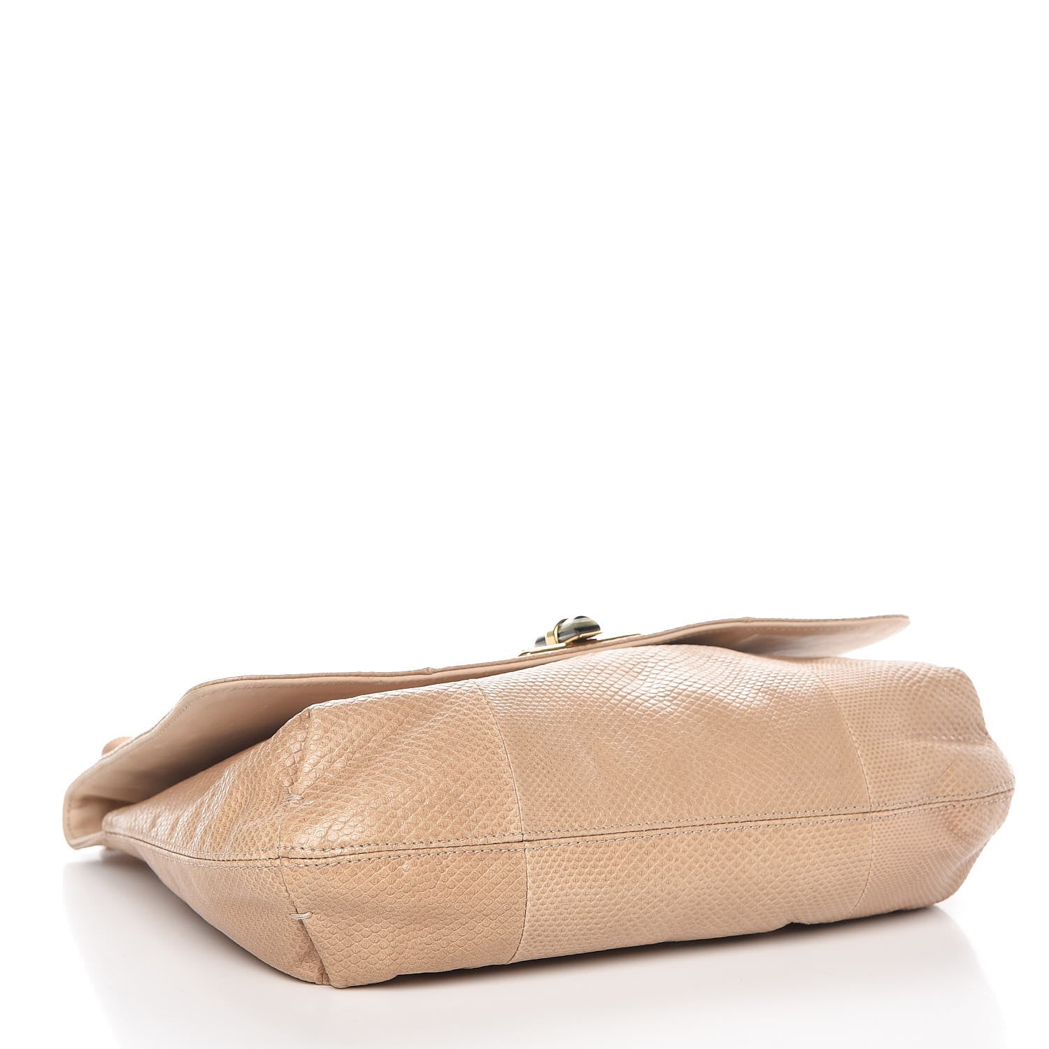 Lanvin Lizard Medium Happy Shoulder Bag Beige 4 of 7