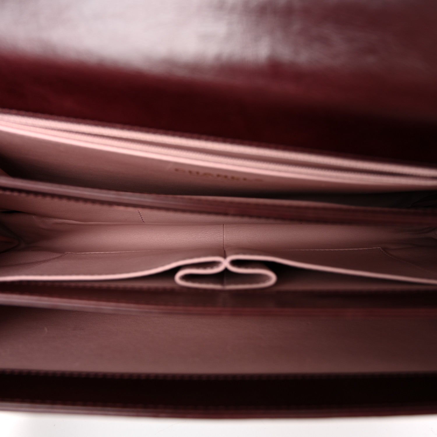 Chanel Calfskin Quilted Straight Lined Flap Burgundy 5 of 11
