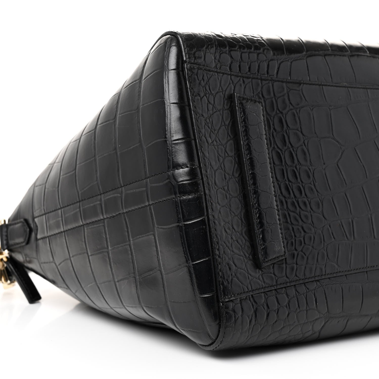 Givenchy Calfskin Crocodile Embossed Large Antigona Black 9 of 15