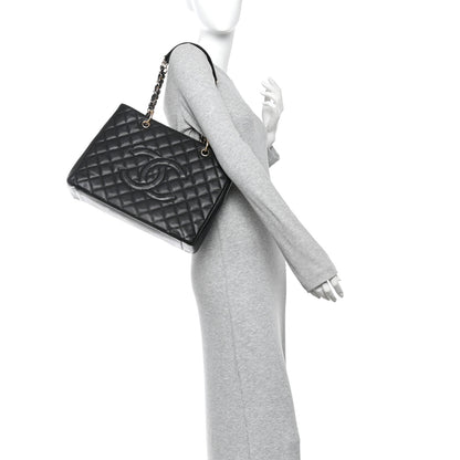 Chanel Caviar Quilted Grand Shopping Tote GST Black 2 of 10