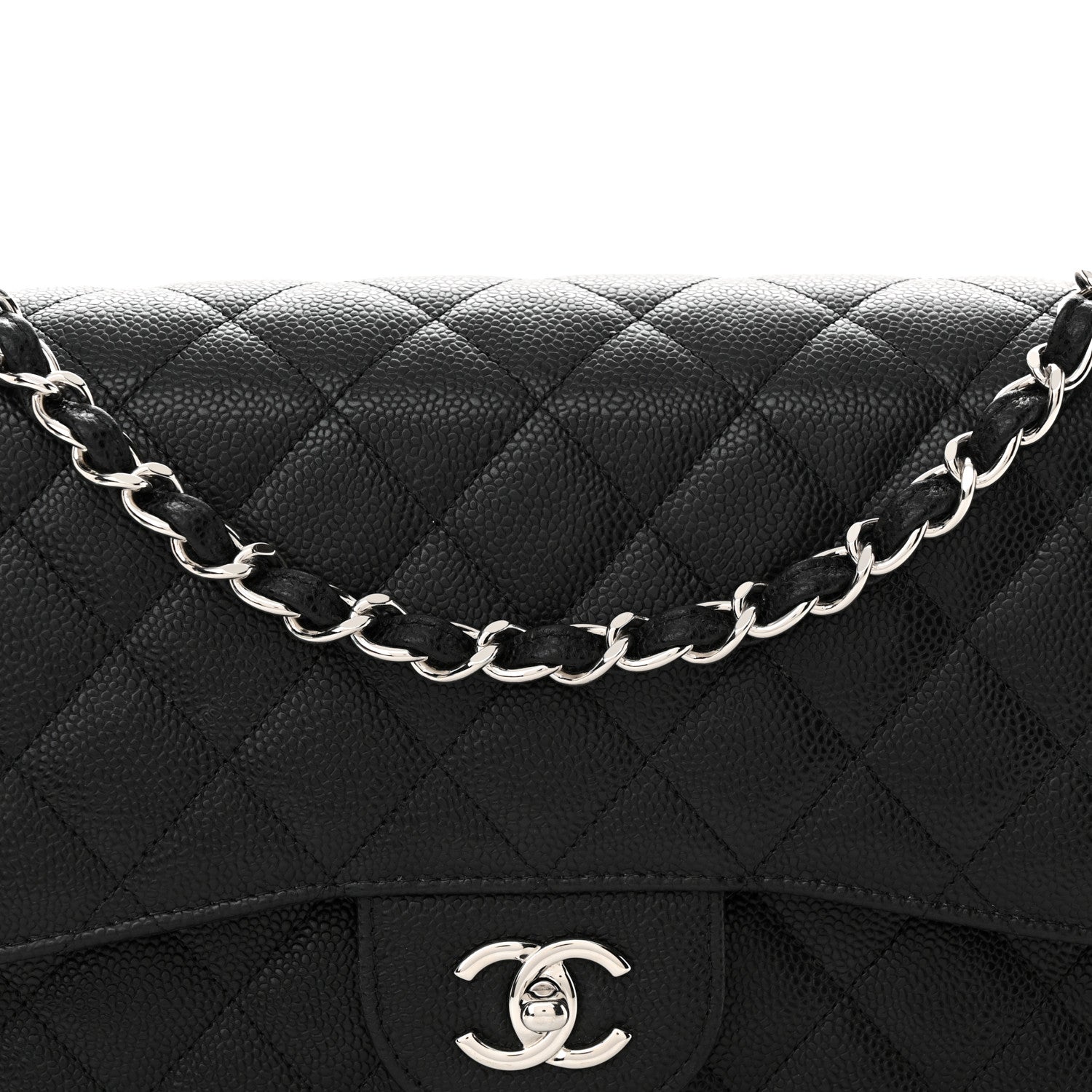Chanel Caviar Quilted Jumbo Double Flap Black 8 of 12