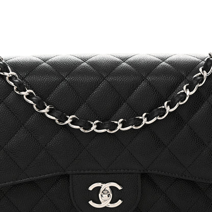 Chanel Caviar Quilted Jumbo Double Flap Black 8 of 12