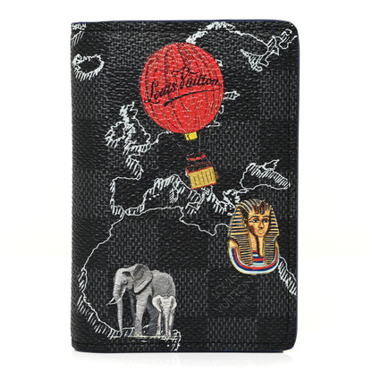 Louis Vuitton Damier Graphite World Map Pocket Organizer NM 1 of 9