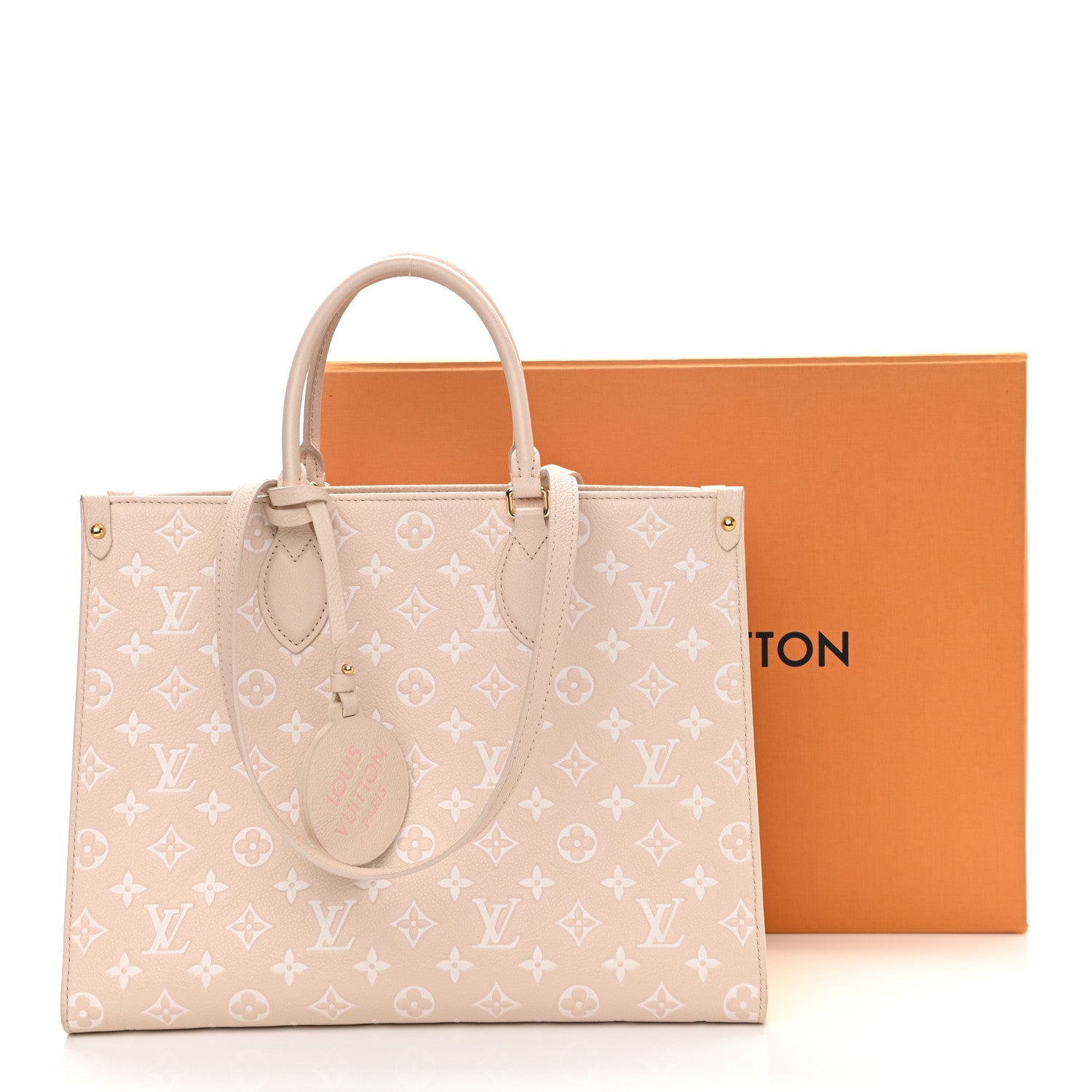 Louis Vuitton Empreinte Monogram Spring In The City Onthego MM Beige Pink Yellow 10 of 10