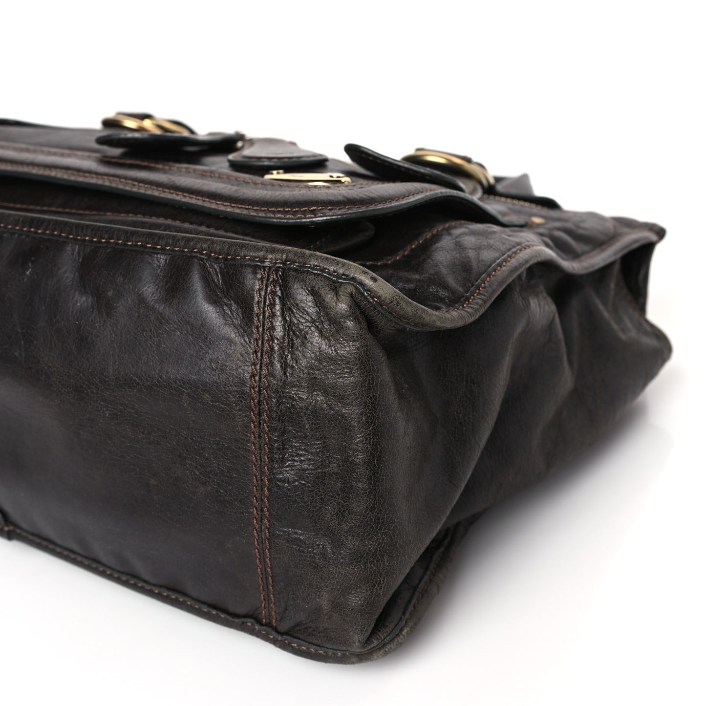 Calfskin Large Bay Tote Brown
