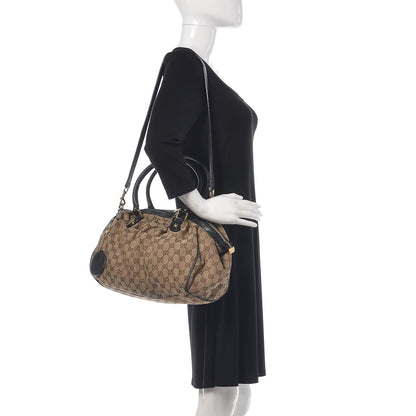 Gucci Monogram Medium Sukey Boston Bag Brown 2 of 16