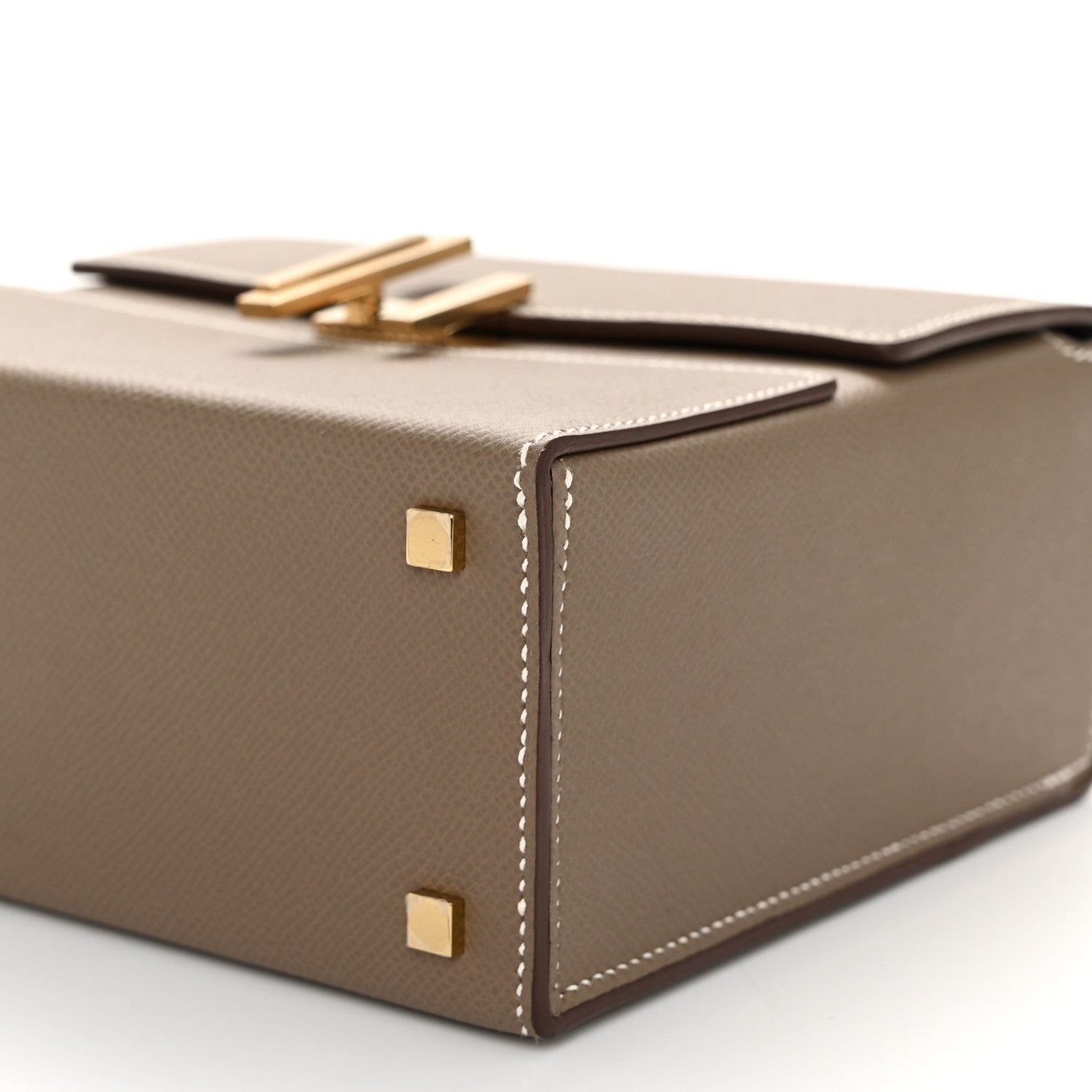 Hermes Epsom Cinhetic Boxy Top Handle Bag Etoupe 10 of 11