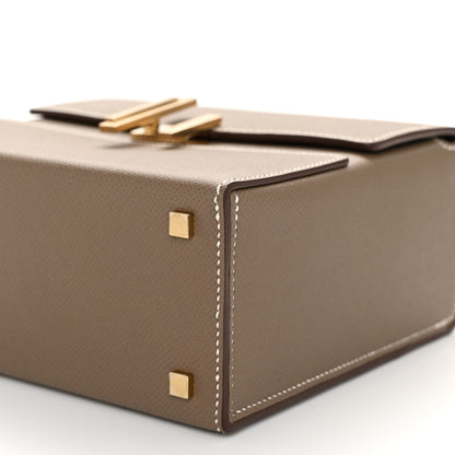 Hermes Epsom Cinhetic Boxy Top Handle Bag Etoupe 10 of 11