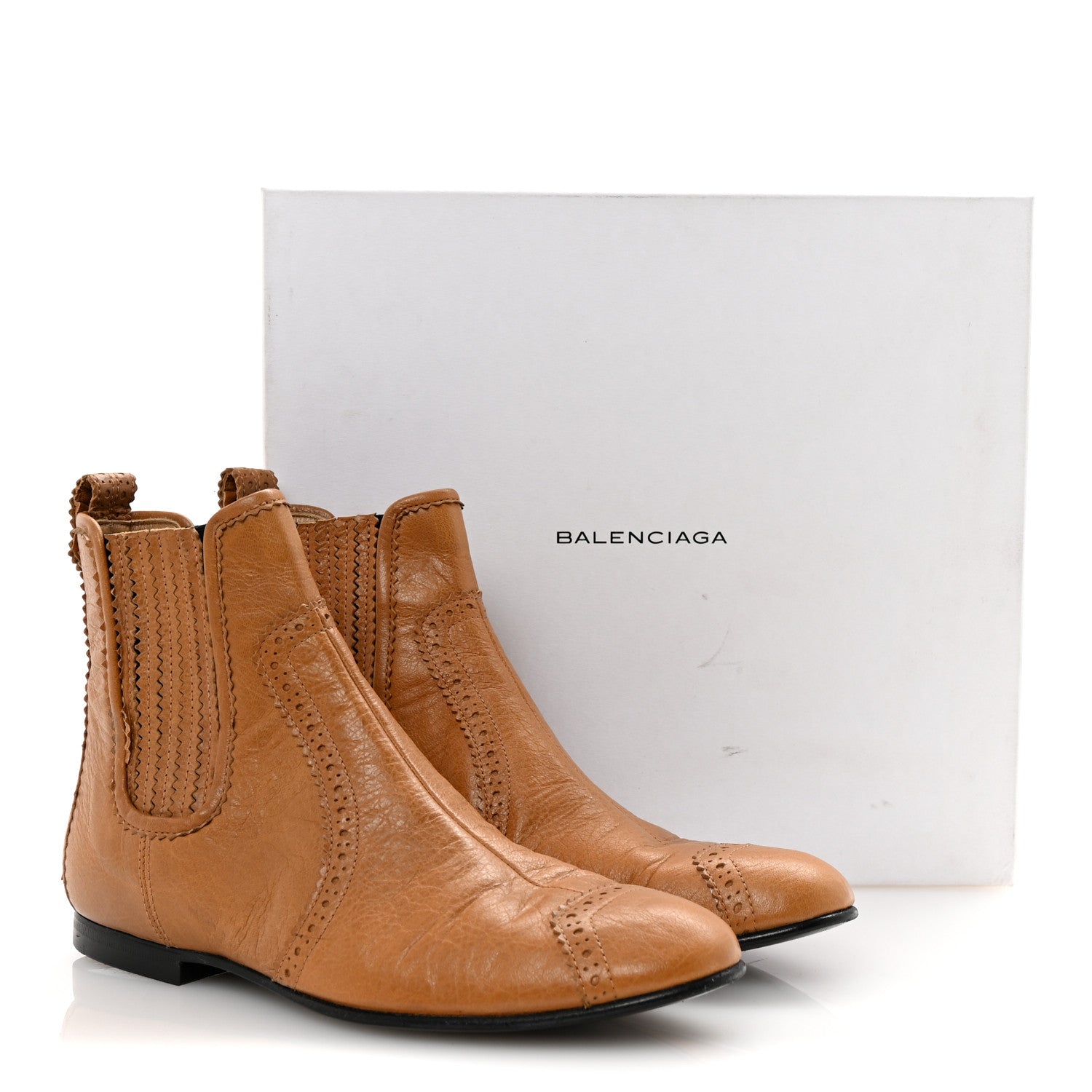 Balenciaga Arena Broderie Ankle Booties 37.5 Cumin 9 of 9
