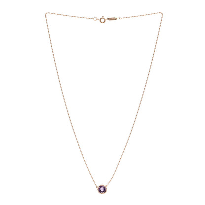 Tiffany 18K Rose Gold Amethyst Sparklers Octagonal Pendant Necklace 3 of 6