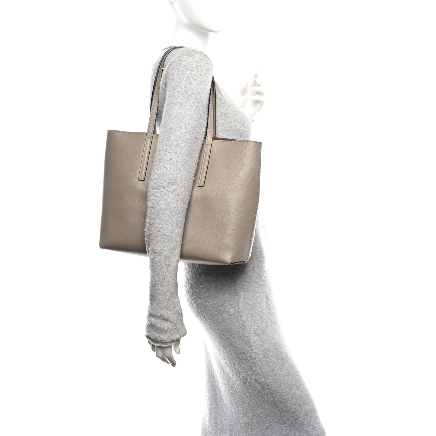 Vitello Vienna Enamel F is Fendi Shopping Tote Tortora Taupe