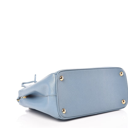 Prada Saffiano Small Galleria Double Zip Tote Aviazione 5 of 13