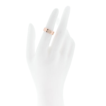 Hermes 18K Rose Gold Diamond PM H D'Ancre Ring 50 5.25 2 of 5