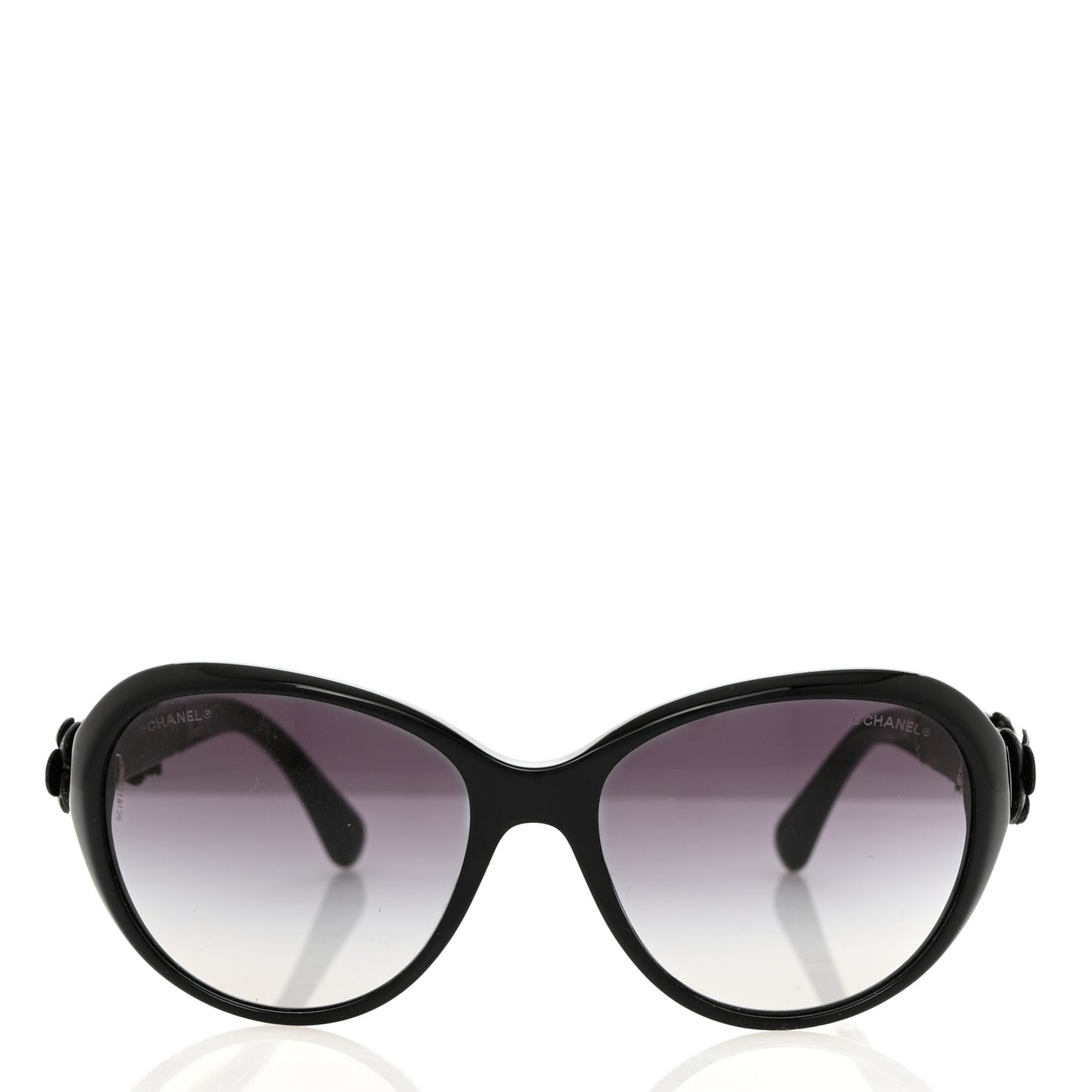 Acetate Lambskin Camellia CC Sunglasses 5316-Q Black