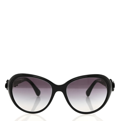 Chanel Acetate Lambskin Camellia CC Sunglasses 5316-Q Black 2 of 8