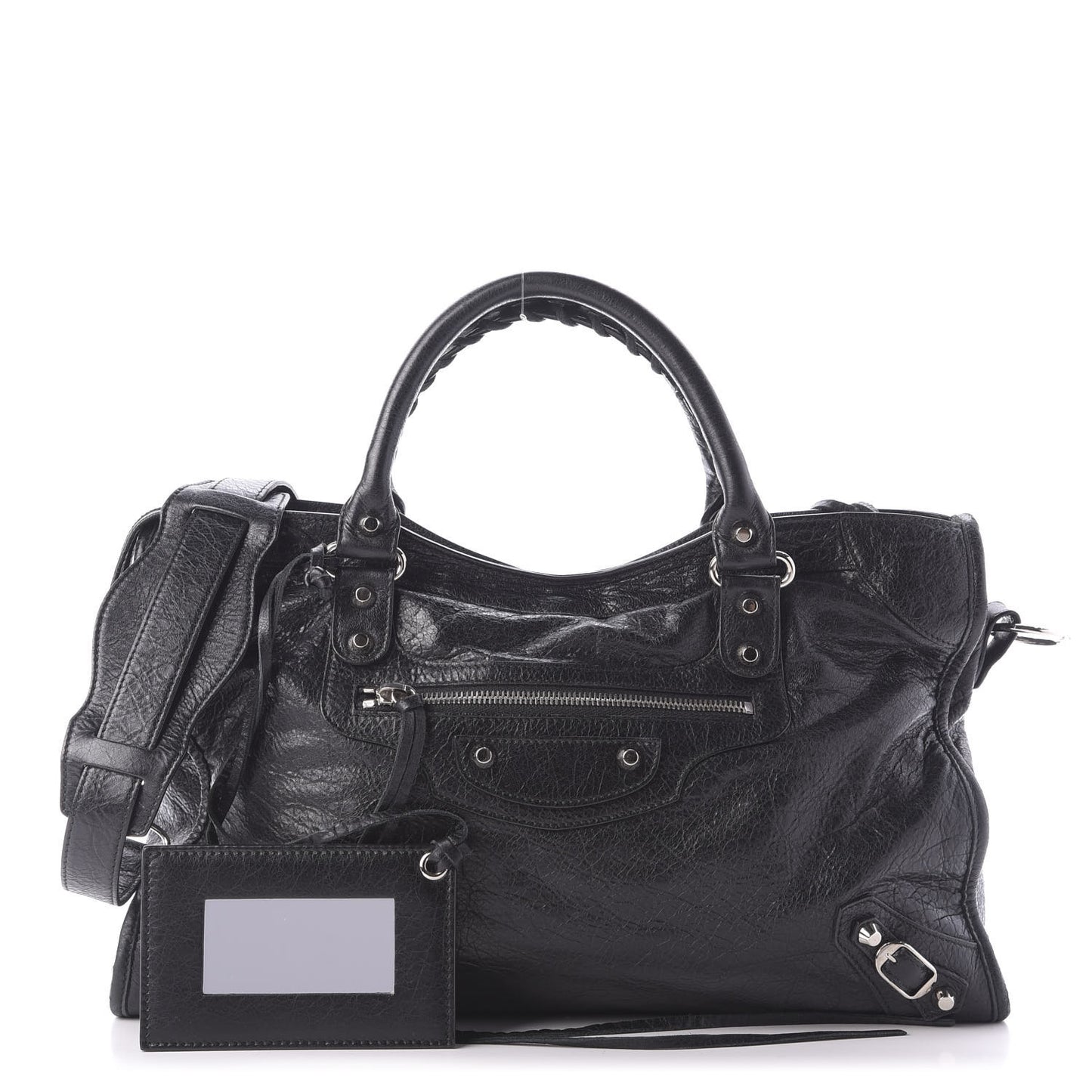 Agneau Classic Silver Hardware City Black